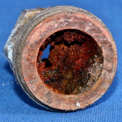 verkalktes 1/2 Zoll-Rohr